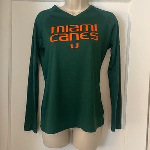 NWT Women’s Adidas Miami Hurricanes Long Sleeve Size Small